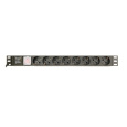 Gembird EG-PDU-014-C14 napěťová distribuční jednotka (PDU) 8 AC zásuvky / AC zásuvek 1U Černá