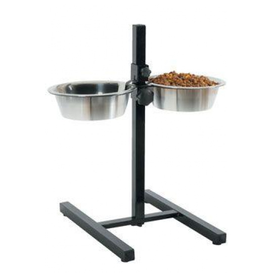 Miska nerez stojan nastaviteľný+2 misky pes 1,5l Zolux