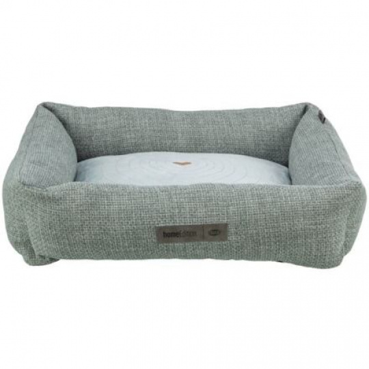 Pelech VIVIANA, obdĺžnikový s vankúšovým okrajom, zamatová tkanina, modrosivá Pelech VIVIANA, obdĺžnikový s vankúšovým okrajom, zamatová tkanina, modrosivá