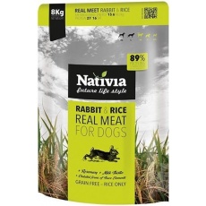 NATIVIA Dog Real Meat Rabbit & Rice 1 kg