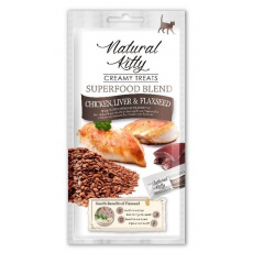 NATURAL KITTY Superfood Blend Chicken with liver - pamlsek pro kočky - 4 x 12g