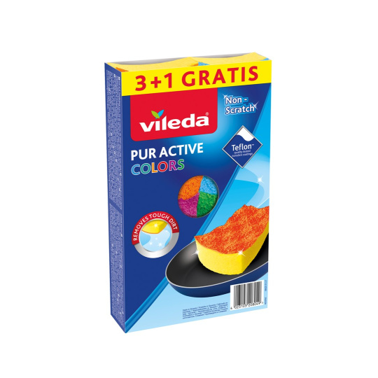 Vileda Pur Active Colors myčka nádobí 4 ks.