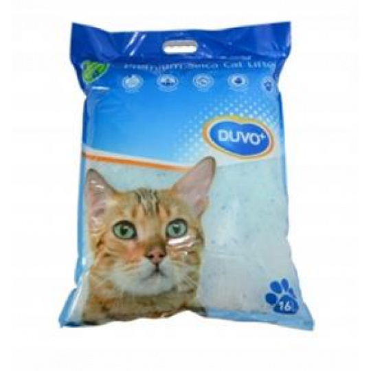 Podstielka DUVO+ pre mačky Premium silikátová 16 L Podstielka DUVO+ pre mačky Premium silikátová 16 L