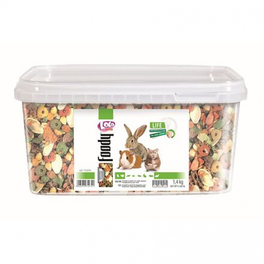 LOLO Foody - exotik mix kompl. krmivo pre hlodavce vedro 1,4 kg LOLO Foody - exotik mix kompl. krmivo pre hlodavce vedro 1,4 kg