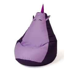 Sako taška pouffe Unicorn fialová-světle fialová L 105 x 80 cm