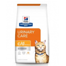 HILL'S PRESCRIPTION DIET Feline c/d Urinary Care Multicare Suché krmivo pro kočky Kuřecí maso 8 kg