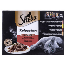 Sheba Selection in Sauce Šťavnaté příchutě 12 x 85 g