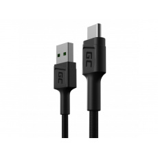 Green Cell KABGC25 USB kabel 0,3 m USB A USB C Černá