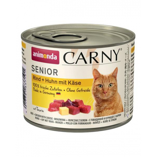 Animonda CARNY® cat Senior hovädzie, kura a syr bal. 6 x 200 g konzerva Animonda CARNY® cat Senior hovädzie, kura a syr bal. 6 x 200 g konzerva