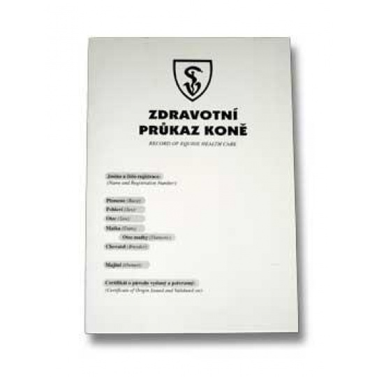 Zdravotný preukaz pre kone (nový vzor) 1ks Zdravotný preukaz pre kone (nový vzor) 1ks