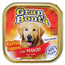 GRAN BONTA paštéta s hovädzím mäsom pre psy 150g GRAN BONTA paštéta s hovädzím mäsom pre psy 150g