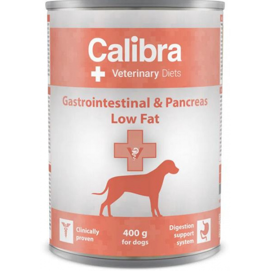 Calibra VD Dog Gastrointestinal & Pancreas Low Fat konzerva 400 g Calibra VD Dog Gastrointestinal & Pancreas Low Fat konzerva 400 g