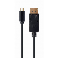 Gembird A-CM-DPM-01 Adaptér USB-C na DisplayPort-samec, 4K 60 Hz, 2m, černý