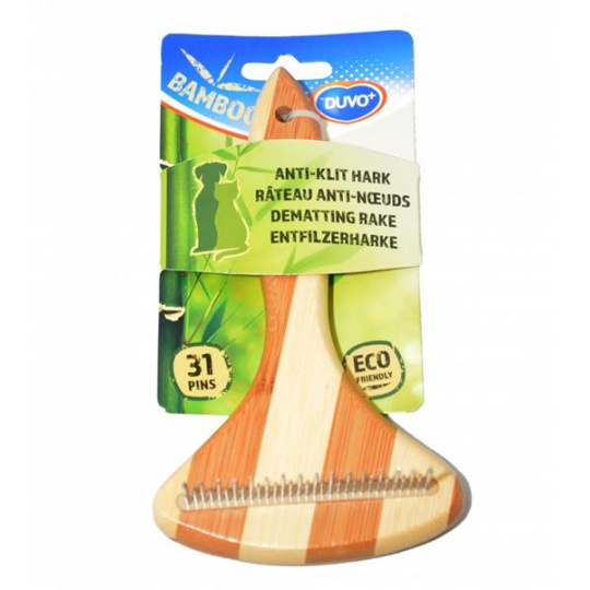 Hrebeň DUVO+ hrable 31 zubov bambus 17 x 10 cm Hrebeň DUVO+ hrable 31 zubov bambus 17 x 10 cm